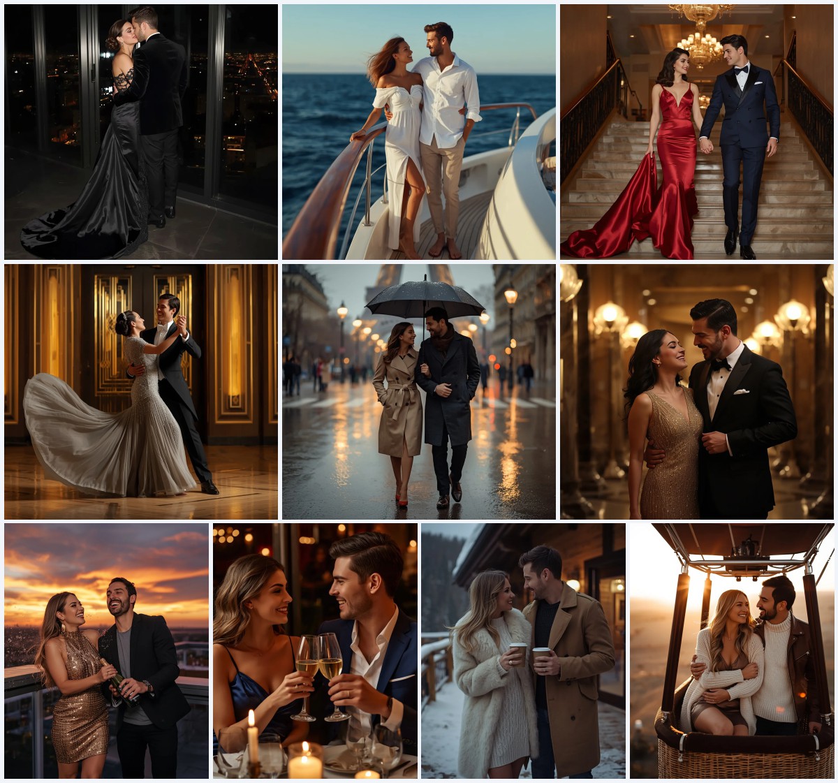 New 10 Concert Couple AI Prompts for Romantic Slow Dances with Ethereal Lighting