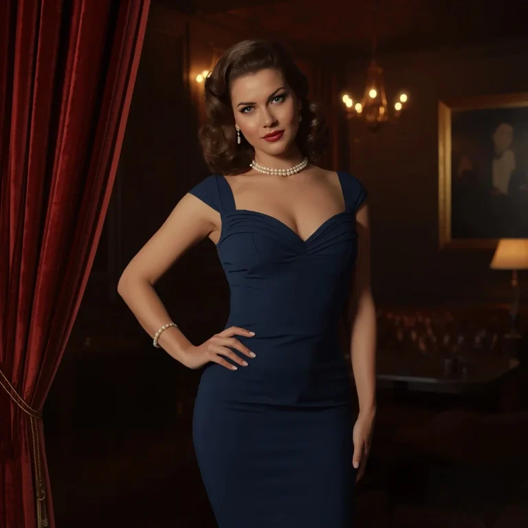 Vintage Pencil Dress for a Classic Old Hollywood Vibe | Prompt seen girl